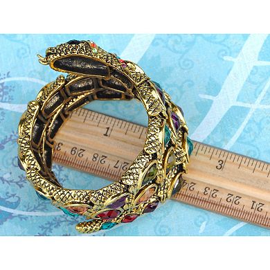 Women's Egyptian Snake Stretchable Cuff Wrap Bracelet