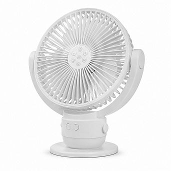 Portable 7 Inch Desk Fan with Remote Timer LED Night Light 90 Degree Oscillation 1 pc