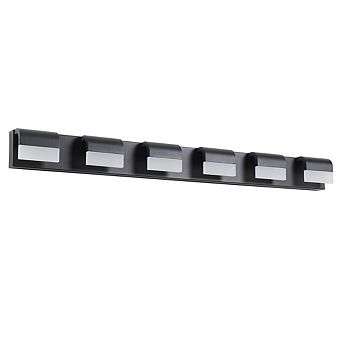 Premium 6-Light Dimmable LED Vanity Light Matte Black Modern Bathroom Wall Sconce with Acrylic Sha
