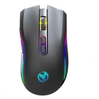 2.4G Rechargeable RGB Wireless Gaming Mouse, 6 Adjustable DPI, Ergonomic 7 Button Type-C Mice