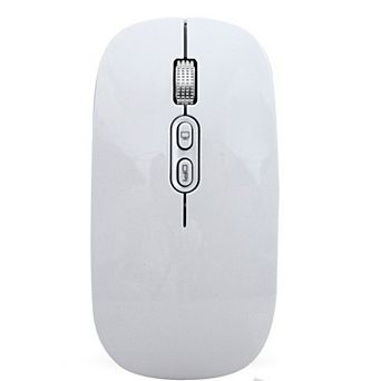 2.4G Rechargeable Silent Wireless Mouse,Slim Ergonomic Mouse with One-Click Desktop Key