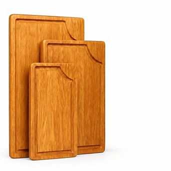 Store Indya Wooden Cutting Board Set of 3 with Juice Groove, Food Grade Chopping Boards