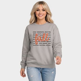 Fall Cursive Text Glitter - Women's Graphic Sweatshirt