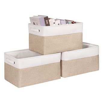 Foldable Storage Bins Collapsible Fabric Basket Cube With Durable Handles Closet Organizer