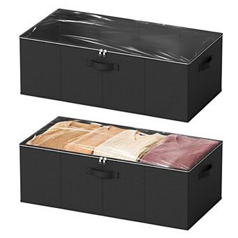 Under Bed Storage Containers Large Organizer Bins With Lids For Clothes Sheets Blankets