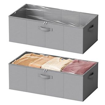 Under Bed Storage Containers Large Organizer Bins With Lids For Clothes Sheets Blankets
