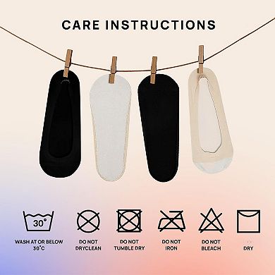 4-Pack Non Slip Low Cut No Show Socks For Men And Women