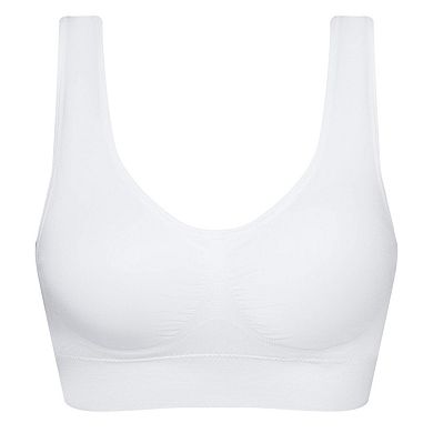 6-Pack Womens Low Impact Racerback Sleep Workout Sports Bra Soft Comfort