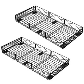 Large Under Bed Storage Containers Foldable Metal Rolling with 6 Casters Low Profile