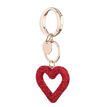 N by Nina Simulated Crystal Heart Bag Charm