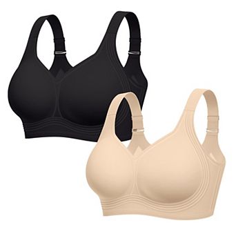 Wireless Push Up Bra Full Coverage Supportive Seamless Plus Size For Women