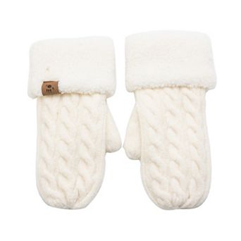 Women's Bearpaw Cable Knit Mittens