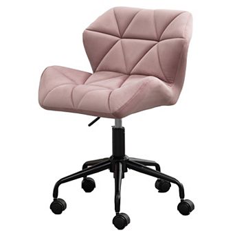 KWPZQEB Diamond Tufted Swivel Chair with Adjustable Pneumatic Lift System for Office