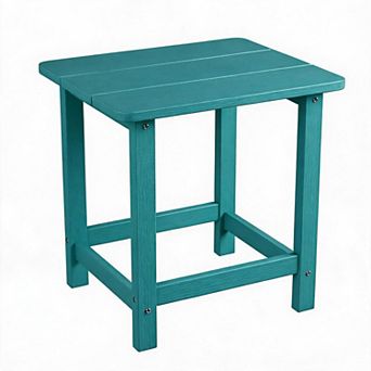 Weather Resistant HDPE Adirondack Square Outdoor Side Table Durable, UV-Proof, Easy Assembly