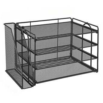 4 tier Paper Organizer With Magazine Holder, Desk Organizers and Accessories, Desk Accessories