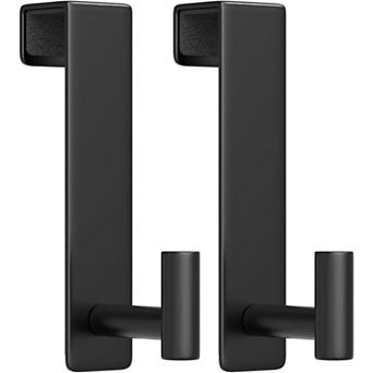 2 Pack Stainless Steel Over The Door Hooks, Bathroom Towel Holder Door Mount Coat Rack,for Dorm