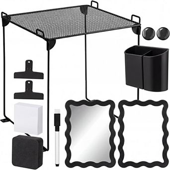 12 pc Locker Accessories Kit with Locker Shelf Magnetic Pen Holder Whiteboard Marker Eraser Clip