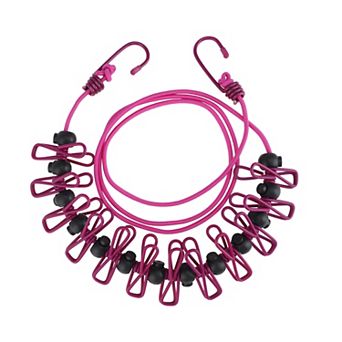 Clothesline with Metal Clips*12 & Windproof Beads 1 pc