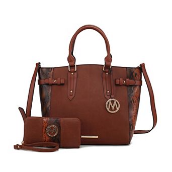 MKF Collection Joelle Embossed Tote Bag & Matching Wallet