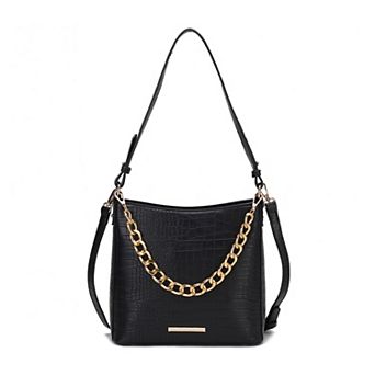 MKF Collection Bizzy Faux Crocodile-Embossed Shoulder Bag