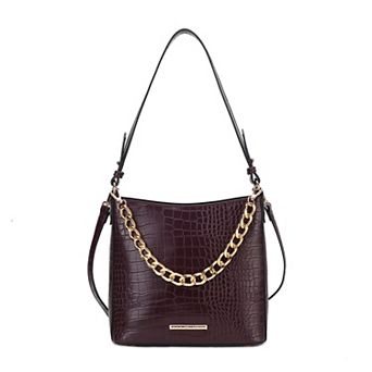 MKF Collection Bizzy Faux Crocodile-Embossed Shoulder Bag