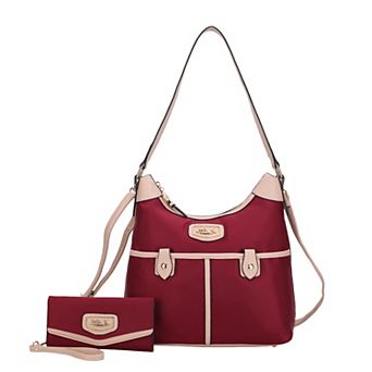 MKF Collection Harper Nylon Hobo Handbag & Matching Wallet