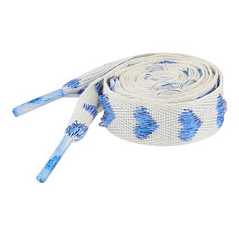 1 Pair Flat Ultra-Wide Overlocked Bow Strings Rhinestone Shiny Shoelaces 39.4"