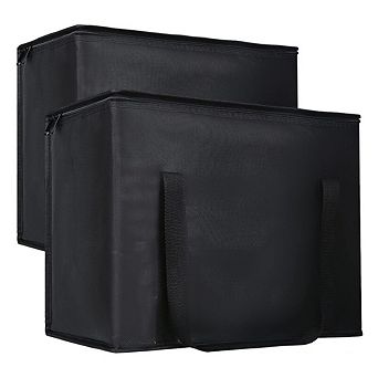 Collapsible Insulated Cooler Tote Set, 2 Pack Thermal Bags for Food Storage and Outdoor Travel