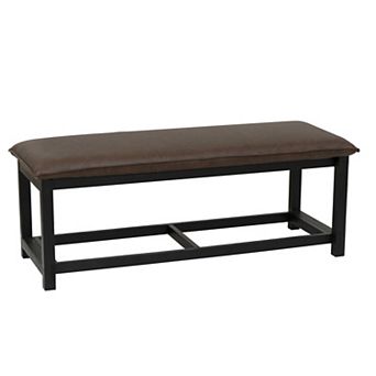 Linon Abrielle Upholstered Pillow Top Bench