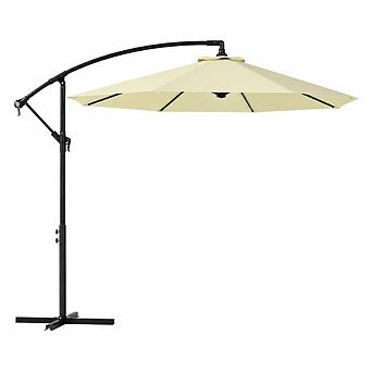 WOW PIONEER Large Adjustable Cantilever Outdoor Patio Umbrella