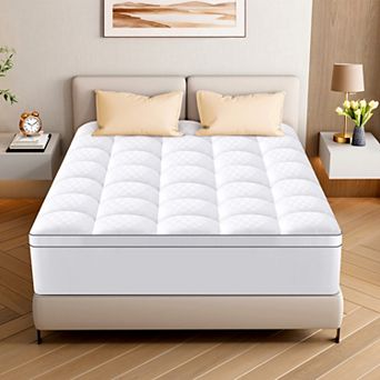 2-Inch Cooling Plush Pillow Top Mattress Pad with Deep Pocket