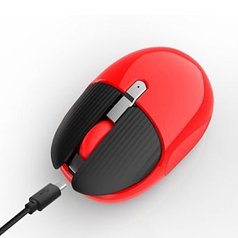 Cute Rabbit Dual Mode Rechargeable Wireless Mouse,2.4G&Bluetooth 5.1 Silent Click for Laptop PC Mac