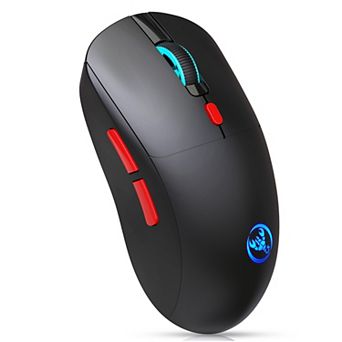 2.4G Wireless Rechargeable Gaming Mouse,7 Color RGB Breathing Light,Type-C Charging Ergonomic Mice