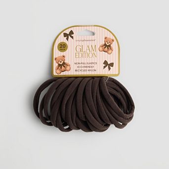 Simple Pleasures Glam Edition 20-Pack No-Pull Ponytail Holders Hair Ties