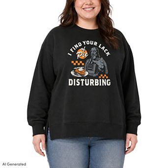 Plus Size Star Wars Darth Vader Oversized Fleece Crew Sweatshirt