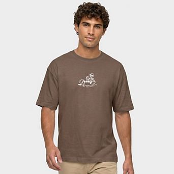 Floating Skeleton - Men's Garment Dyed Graphic T-Shirt