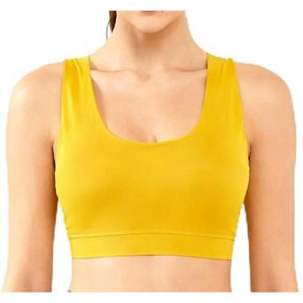 Women's Merino Wool Sports Bra Seamless Stretchy Yoga Workout Hiking Daily Wear