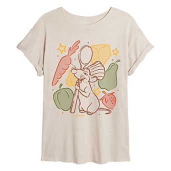 Juniors' Disney / Pixar's Ratatouille Remy Fall Food Oversized Tee