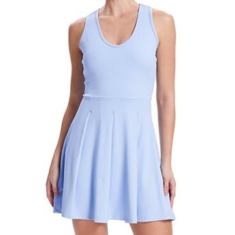 Women's Tennis Golf Athletic Dress: Pleated A-Line Racerback with Removable Padding, Pockets