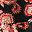 Red Black Floral