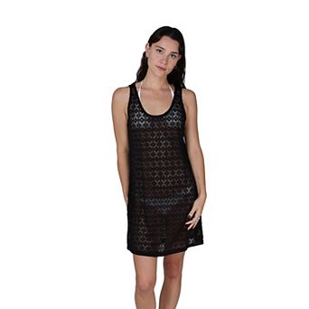 Women's J. Valdi Swim Cover Up Crochet Tank Dress