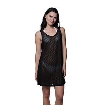 Women's J. Valdi Lattice Back Swim Cover Up Dress