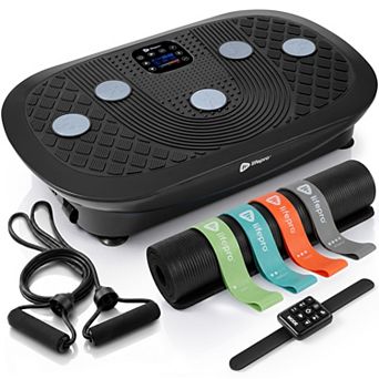 LifePro Rumblex Plus 4D Vibration Plate, 60 Speeds, Resistance Bands & Ropes Exercise Machine