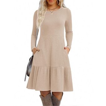 Women's Autumn Dress Mini Casual Long Sleeve