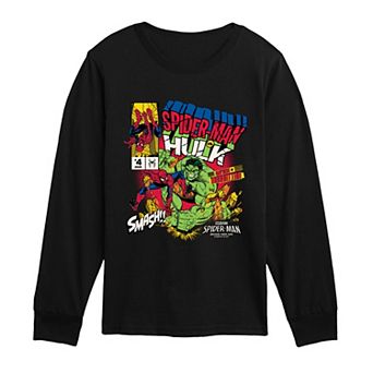 Boys 8-20 Marvel Spider-Man "Marvel Spider-Man vs. Hulk" Graphic Long Sleeve Tee