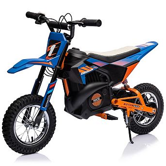 24V 250W Off-Road Electric Dirt Bike for Ages 8-13 - 13.6MPH Max Speed, Leather Seat, Twist Grip