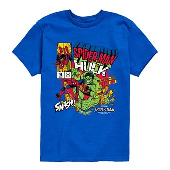 Boys 8-20 Marvel Spider-Man "Spider-Man vs. Hulk" Short Sleeve Graphic Tee