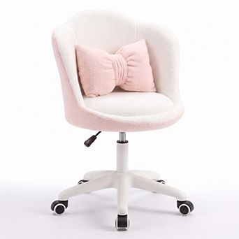 Kids Ergonomic Soft Chair, Plush Desk Seat with Back Support, Toddler Reading Furniture