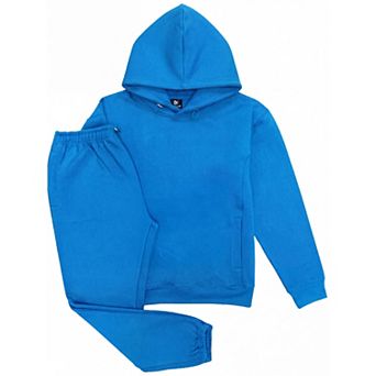 Men’s 2 pc Solid Classic Fleece Pullover Hoodie Set
