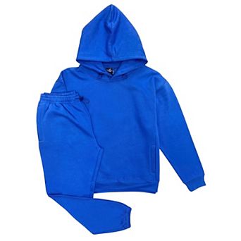 Men’s 2 pc Solid Classic Fleece Pullover Hoodie Set